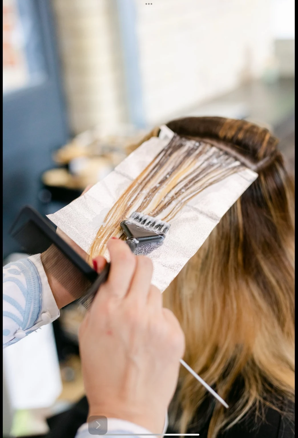 Precise professional colour placement using foils