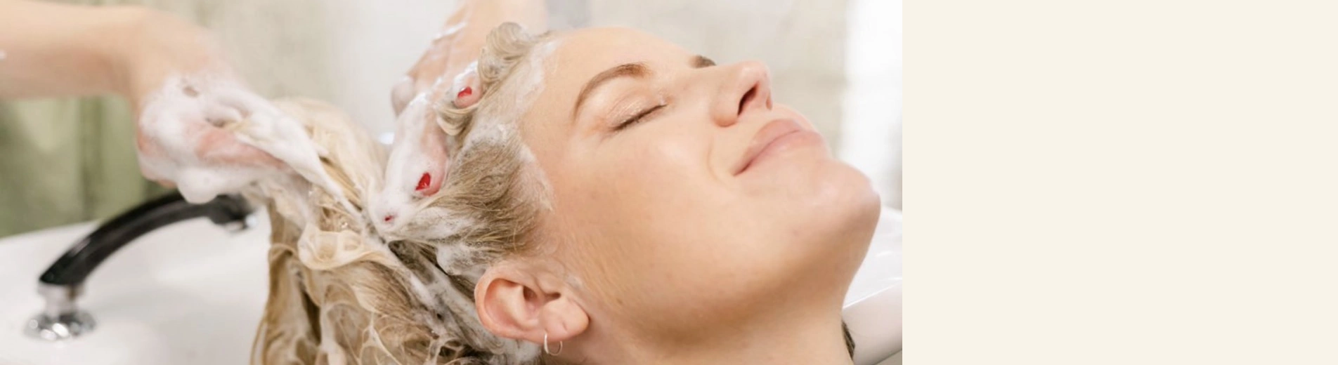 Relaxed client receiving a gentle cleansing ritual